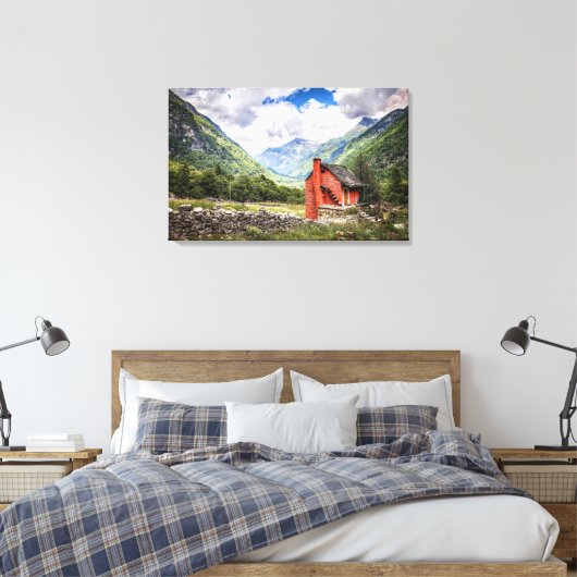 Het aantrekkelijke landschap van het berglandschap canvas afdruk (Insitu (Slaapkamer))