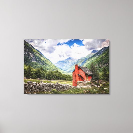 Het aantrekkelijke landschap van het berglandschap canvas afdruk (Voorkant)