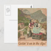 Het aanzetten in de Zwitserse Alpen Post Card. Briefkaart (Voorkant / Achterkant)