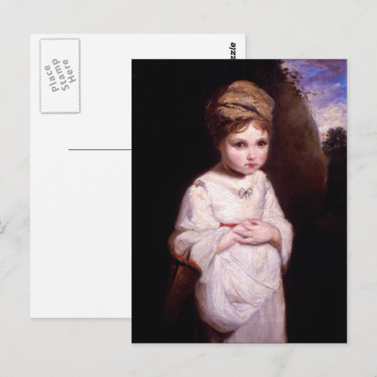 Het aardbeienmeisje briefkaart (Voorkant / Achterkant)