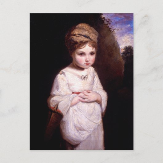 Het aardbeienmeisje briefkaart (Voorkant)