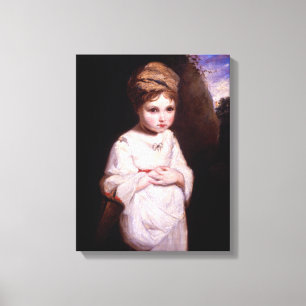 Het aardbeienmeisje canvas afdruk