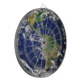 Het aardeportret dartbord (Voorkant Links)