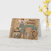 Het aardewerk van het land en voddenpop - kaart (Gele Bloem)