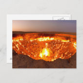 Het aardgasveld van de deur naar de hel in Derweze Briefkaart (Voorkant / Achterkant)