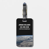 Het aardoppervlak boven een bewolkt Western Austra Bagagelabel (Achterkant verticaal)