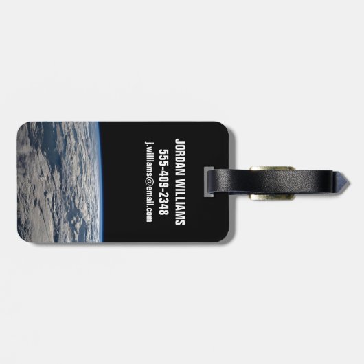 Het aardoppervlak boven een bewolkt Western Austra Bagagelabel (Achterkant horizontaal)