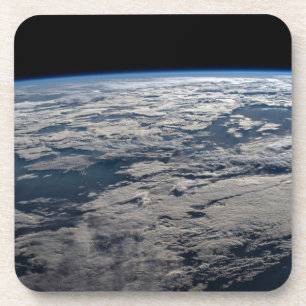 Het aardoppervlak boven een bewolkt Western Austra Bier Onderzetter