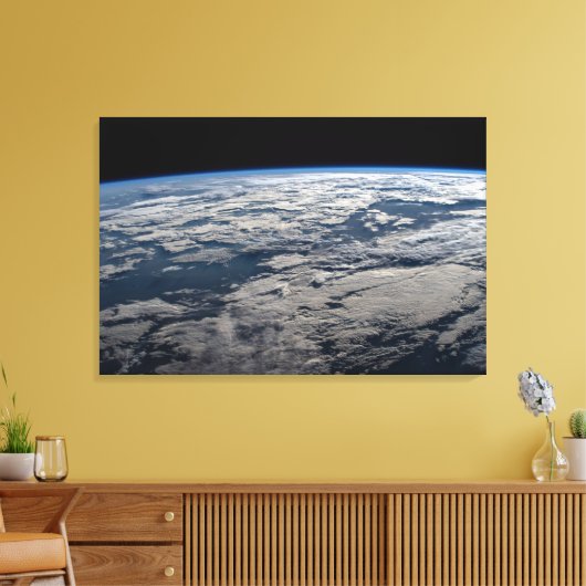 Het aardoppervlak boven een bewolkt Western Austra Canvas Afdruk (Insitu (Woonkamer))