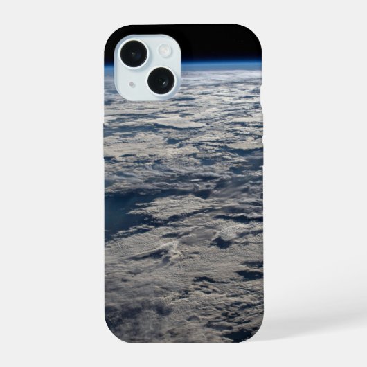 Het aardoppervlak boven een bewolkt Western Austra iPhone 15 Case (Achterkant)