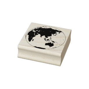 Het aardse Wereldbol A Global Impression Asia Rubberstempel