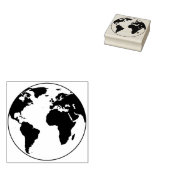 Het aardse Wereldbol A Global Impression Europe Rubberstempel (Gestempeld)
