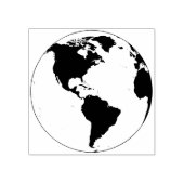 Het aardse Wereldbol een wereldbeeld Rubberstempel (Afrduk)