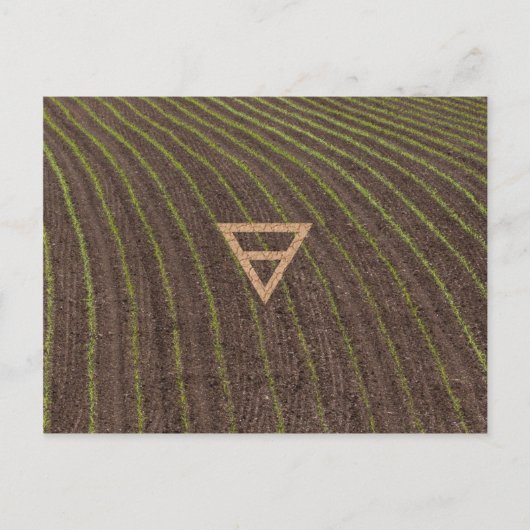 Het aardsymbool van het element briefkaart (Voorkant)