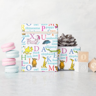 Het ABC-patroon van Dr. Seuss met woorden Cadeaupapier
