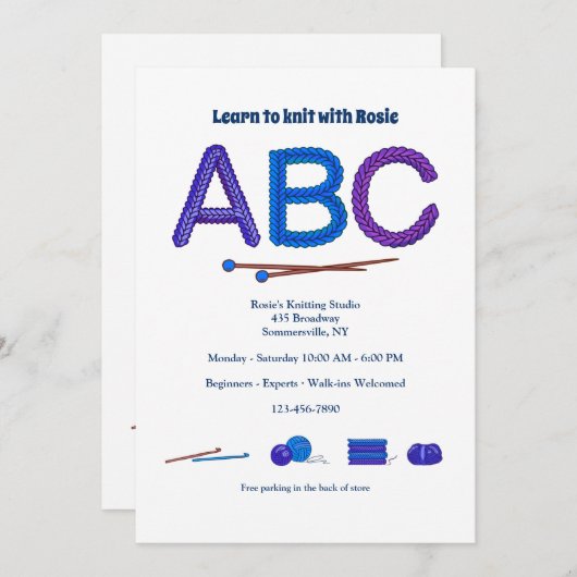 Het ABC van de uitnodiging (Voorkant / Achterkant)