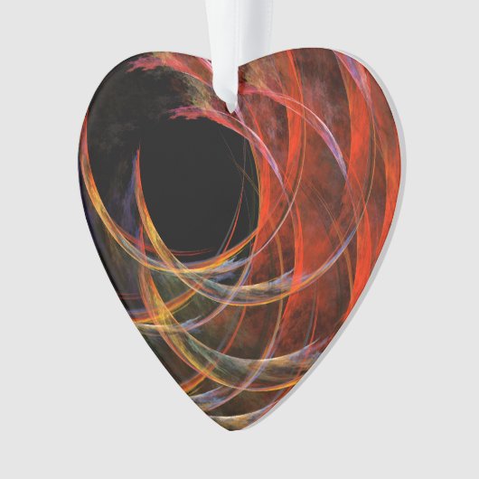 Het Abstracte Art Acrylhart breken Ornament (voorkant)