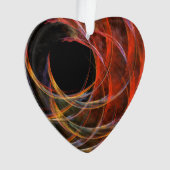 Het Abstracte Art Acrylhart breken Ornament (voorkant)