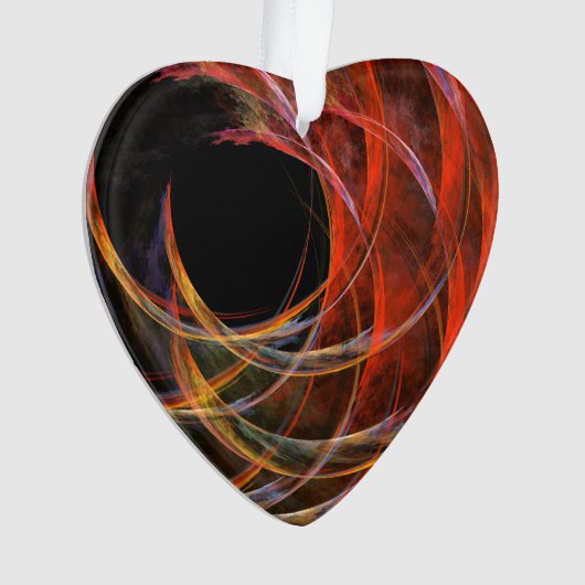Het Abstracte Art Acrylhart breken Ornament (voorkant)