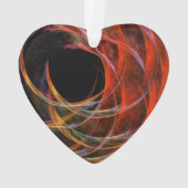 Het Abstracte Art Acrylhart breken Ornament (achterkant)