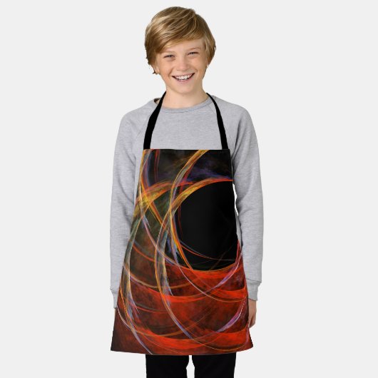 Het Abstracte Art Apron van de Cirkel breken Schort (Gedragen)