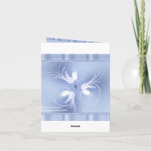 Het Abstracte Art. van de Engelen van de sneeuw Bedankkaart (Achterkant)