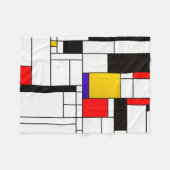 Het Abstracte Art. van de Stijl van Mondrian Fleece Deken (Voorkant (Horizontaal))