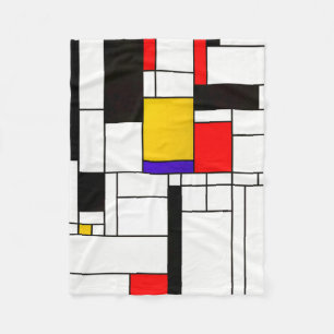 Het Abstracte Art. van de Stijl van Mondrian Fleece Deken