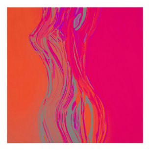 Het abstracte art. van de vrouw poster