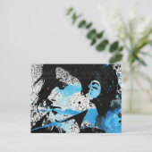 Het abstracte Blauwe Zwarte Witte Art. van de Briefkaart (Staand voorkant)