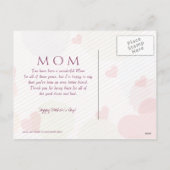 Het abstracte bloemenbriefkaart van het hart feestdagenkaart (Achterkant)