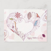 Het abstracte bloemenbriefkaart van het hart feestdagenkaart (Voorkant)