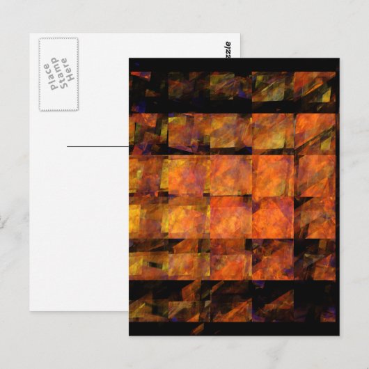 Het Abstracte Briefkaart van de Muur (Voorkant / Achterkant)