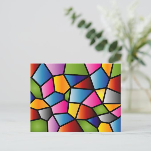 Het abstracte Briefkaart van het Glas in lood (Staand voorkant)