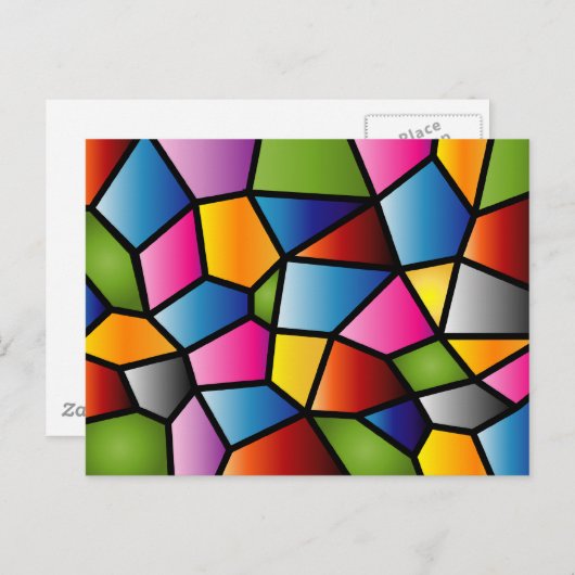 Het abstracte Briefkaart van het Glas in lood (Voorkant / Achterkant)