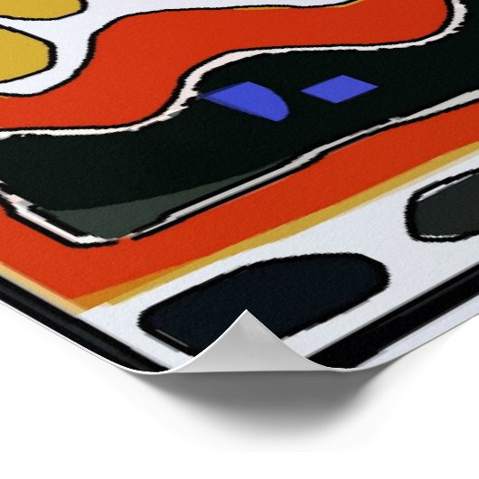 Het Abstracte buurtfestival Jazz Poster (Hoek)