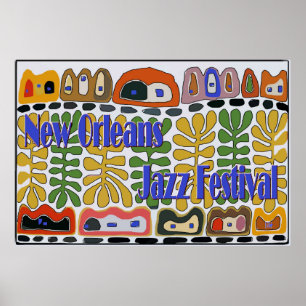 Het Abstracte buurtfestival Jazz Poster