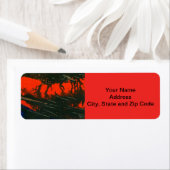 Het abstracte etiket van de het terugkeeradres van (Insitu)