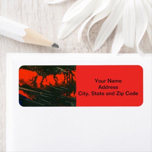 Het abstracte etiket van de het terugkeeradres van (Insitu)