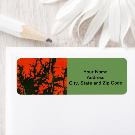 Het abstracte etiket van de het terugkeeradres van (Insitu)