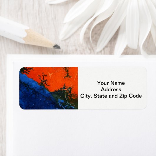 Het abstracte etiket van de het terugkeeradres van (Insitu)