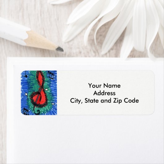 Het abstracte etiket van het de terugkeeradres van (Insitu)