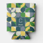 Het Abstracte geometrische monogram van Bauhaus Blikjeskoeler (Voorkant)