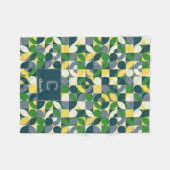 Het Abstracte geometrische monogram van Bauhaus Fleece Deken (Voorkant (Horizontaal))