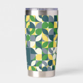 Het Abstracte geometrische monogram van Bauhaus Geïsoleerde Drinkbeker (Achterkant)