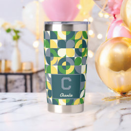 Het Abstracte geometrische monogram van Bauhaus Geïsoleerde Drinkbeker