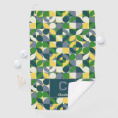 Het Abstracte geometrische monogram van Bauhaus Golfhanddoek (Insitu)