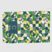 Het Abstracte geometrische monogram van Bauhaus Golfhanddoek (Horizontaal)