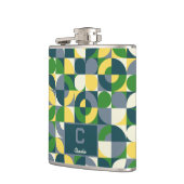 Het Abstracte geometrische monogram van Bauhaus Heupfles (Links)