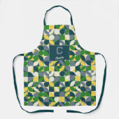 Het Abstracte geometrische monogram van Bauhaus Schort (Voorkant)